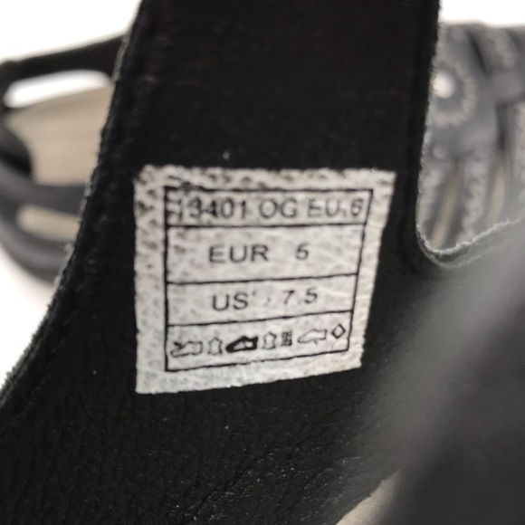 Allrounders by Mephisto Galina Black Leather Fisherman Sandals Size 7.5 - Picture 7 of 9